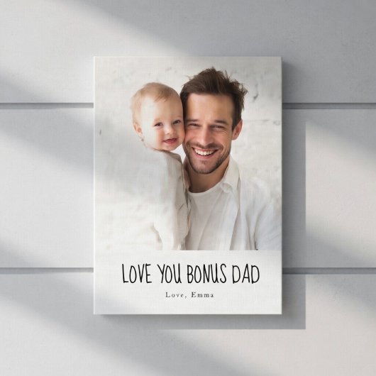 Toile Personalized Bonus Dad Photo | Custom Gift
