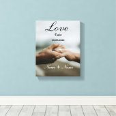 Toile Personalized Couple Anniversary Love (Insitu (Plancher de Bois))