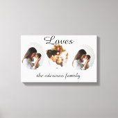 Toile Personalized Family Photo Poster – Custom Name (Recto)