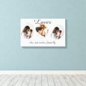 Toile Personalized Family Photo Poster – Custom Name (Insitu (Plancher de Bois))