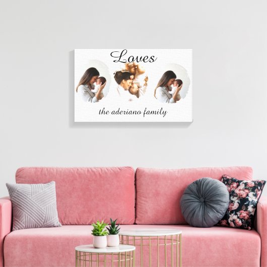 Toile Personalized Family Photo Poster – Custom Name (Insitu(Salon))
