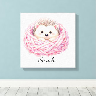 Toile Personalized Knitted Hedgehog Canvas