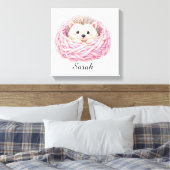 Toile Personalized Knitted Hedgehog Canvas (Insitu(Chambre))