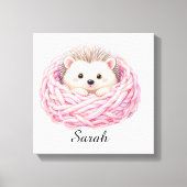 Toile Personalized Knitted Hedgehog Canvas (Recto)
