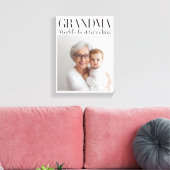 Toile Personalized Photo Gift | World's Best Grandma (Insitu(Salon))