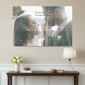 Toile Personalized Wedding Vows Photo Keepsake