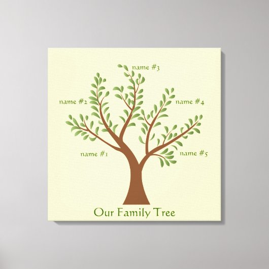 Toile PersonalTrees Full Color Family Tree Canvas Print (Recto)