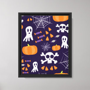 Toile Personnages amusants et effrayants d'Halloween