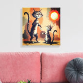 Toile Personnages de chat mignons Art (Insitu(Salon))