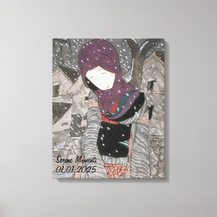 Toile Personnalisation Vintage esthétique Japon Kimono