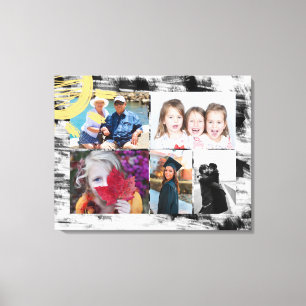 Toile Personnalisé 5 photos noir et blanc Abstrait