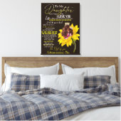 Toile Personnalisé À Ma Fille Amour De Maman Sunflowe (Insitu(Chambre))