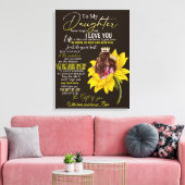 Toile Personnalisé À Ma Fille Amour De Maman Sunflowe (Insitu(Salon))