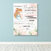 Toile Personnalisé À Ma Fille De Maman (Insitu (Plancher de Bois))