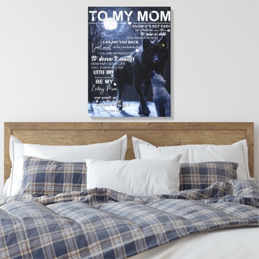 Toile Personnalisé À Ma Mère Du Fils, (Insitu(Chambre))