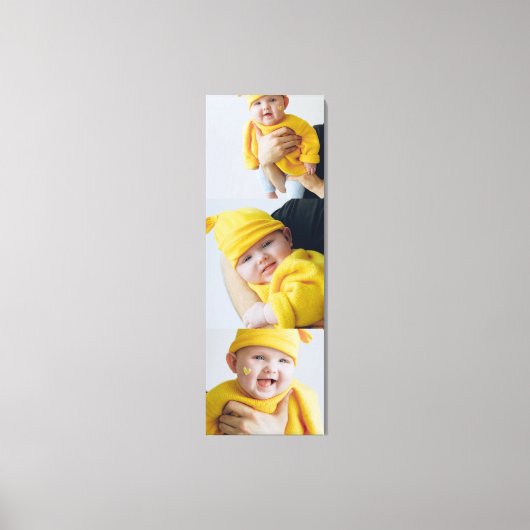 Toile Personnalisé Ajouter 3 photos sur mesure (Recto)