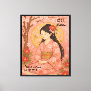 Toile Personnalisé esthétique Zen Méditation Minutieuse