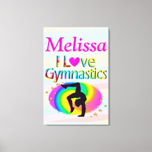 TOILE PERSONNALISÉ I LOVE GYMNASTICS CANVAS IMPRIMER