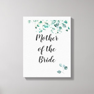 Toile Personnalisé Mère de mariée Groom Dusty Blue Eucal