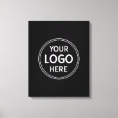 Toile Personnalisé, Moderne, Élégant, Monochrome, QR Cod (Recto)