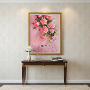Toile Personnalisé Un Rêve aux Teintes de Rose