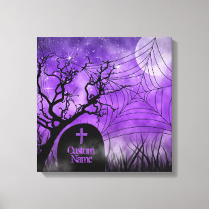 Toile personnalisée enveloppée de gothique violet