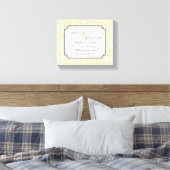 Toile personnalisée mariage damassé jaune (Insitu(Chambre))