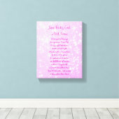 Toile Personnalisée nouvelle petite fille (Insitu (Plancher de Bois))