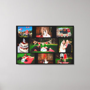 Toile Personnaliser ce Mariage Photo Collage d'art mural