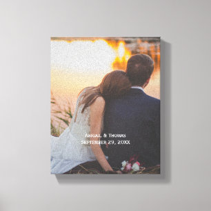 Toile Personnaliser la photo de mariage 