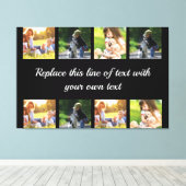 Toile Personnaliser le collage photo et la couverture en (Insitu (Plancher de Bois))