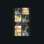 Toile Personnaliser le collage photo et le texte Coque-M<br><div class="desc">photocollage et texte</div>