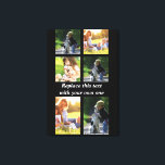 Toile Personnaliser le collage photo et le texte Coque-M<br><div class="desc">photocollage et texte</div>