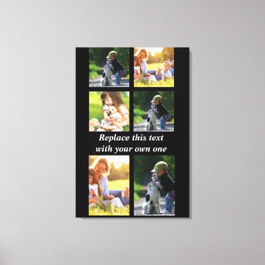 Toile Personnaliser le collage photo et le texte Coque-M (Recto)