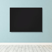 Toile Personnaliser simple Noir couleur solide (Insitu (Plancher de Bois))