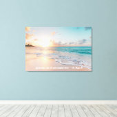 Toile PersonnaliserPeinture numérique - Sea Beach Sunset (Insitu (Plancher de Bois))