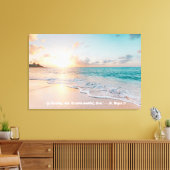 Toile PersonnaliserPeinture numérique - Sea Beach Sunset (Insitu(Salon))