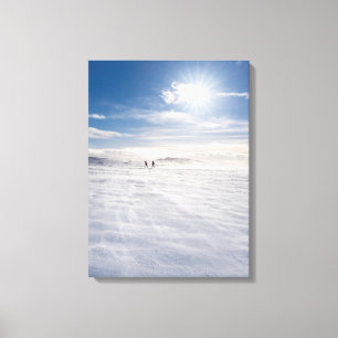 Toile Personnes marchant sur la neige, Islande