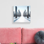 Toile Perspective architecturale minimaliste moderne (Insitu(Salon))
