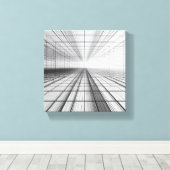 Toile perspective de grille architecturale, art de fil d (Insitu (Plancher de Bois))