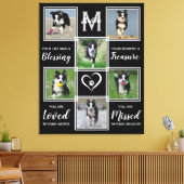 Toile Pet Dog Memorial Black 6 Photo Collage (Insitu(Salon))