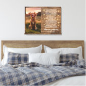 Toile Pet Loss Chien Wood Je serai en attente à la porte (Insitu(Chambre))