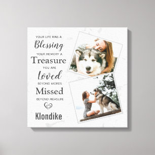 Toile Pet Memorial Chien Photo Collage