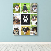 Toile Pet Memorial Custom Chien 8 Photo Collage (Insitu (Plancher de Bois))