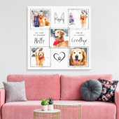 Toile Pet Memorial Personnalisé Unique 5 Photo Collage (Insitu(Salon))