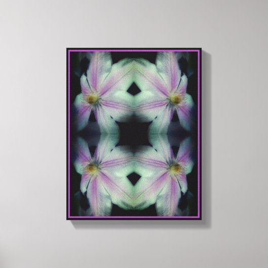 Toile Pétales De Fleur Clematis Gros Plan Vers Le Haut A (Recto)