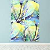 Toile Pétales de fleurs éthérées en aquarelle (Insitu (Plancher de Bois))