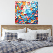 Toile Petals in Motion – Expressive Abstract Floral (Insitu(Chambre))