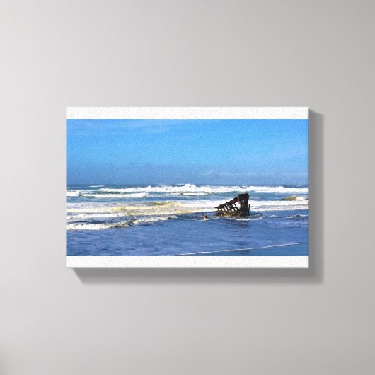 Toile Peter Iredale Shipwreck, Côte de l'Oregon (Recto)