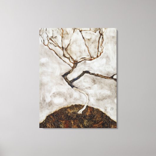 Toile Petit Arbre À La Fin De L'automne de Egon Schiele (Recto)